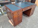 Klassiek bureau, schrijftafel, met lederen inleg, Antiek en Kunst, Ophalen