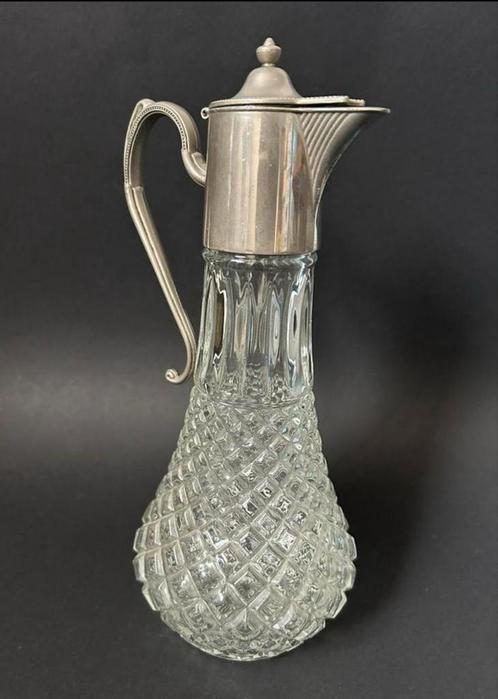 Hoge Kristallen Karaf, Antiek en Kunst, Antiek | Glas en Kristal, Ophalen of Verzenden