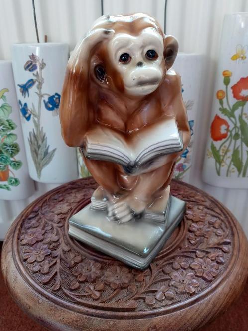 Mooie vintage aap van keramiek, Antiek en Kunst, Kunst | Beelden en Houtsnijwerken, Verzenden