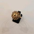 Vintage 14 karaats gouden ring met Zeeuwse knop geelgoud, 19 tot 20, Ophalen of Verzenden, Zo goed als nieuw, Dame