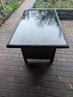 Tafel met glasplaat, Tuin en Terras, Tuintafels, Ophalen, Zo goed als nieuw, Rechthoekig