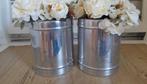 2 zilverkleurige potten van riviera maison (utensils), Huis en Inrichting, Verzenden, Gebruikt