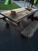 Hele zware degelijke picknickbank, Tuin en Terras, Ophalen, Gebruikt, Rechthoekig, Hout