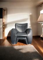 Leolux Design - Stoel met poef, Huis en Inrichting, Fauteuils, Ophalen, Gebruikt, Leer, 75 tot 100 cm
