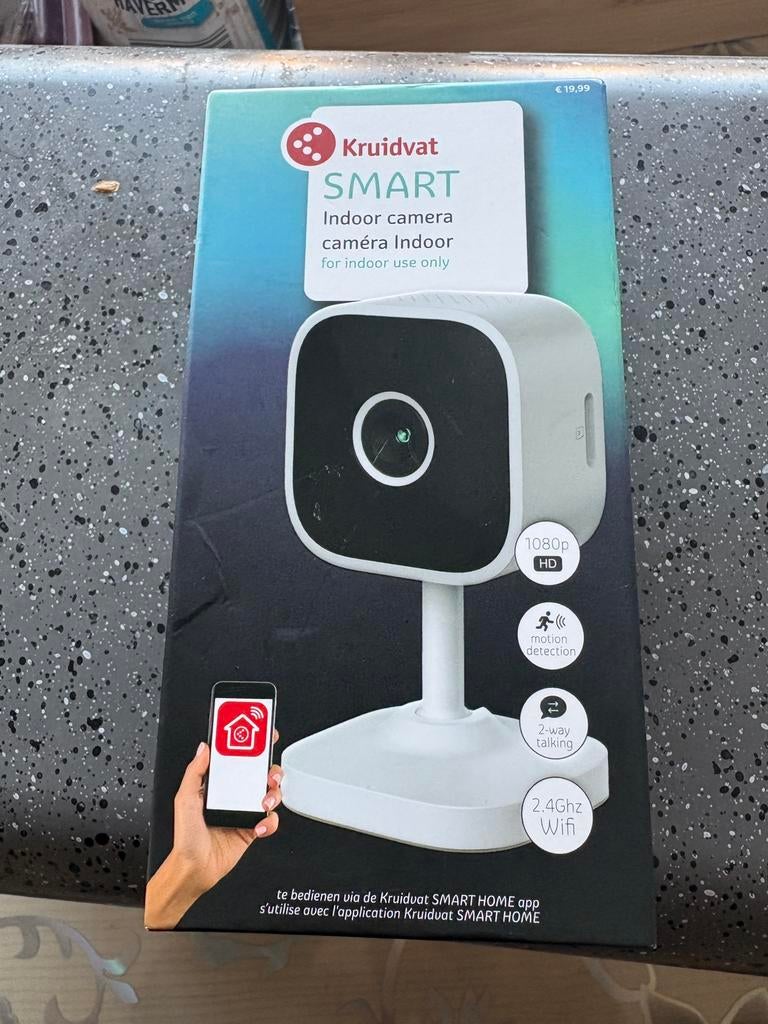 Kruidvat SMART Indoor Camera 1080p HD WiFi Bewegingsdetectie, Audio, Tv en Foto, Videobewaking, Zo goed als nieuw, Ophalen of Verzenden