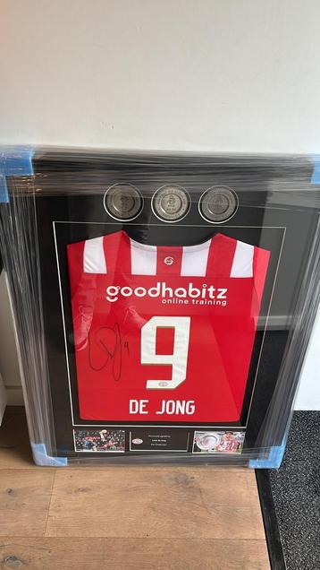 Gesigneerd en ingelijst Luuk de Jong PSV shirt beschikbaar voor biedingen
