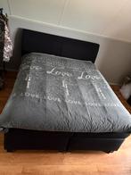 Beterbed Boxspring bed 160x210 zwart/antraciet, Ophalen, Tweepersoons, Zo goed als nieuw, 160 cm