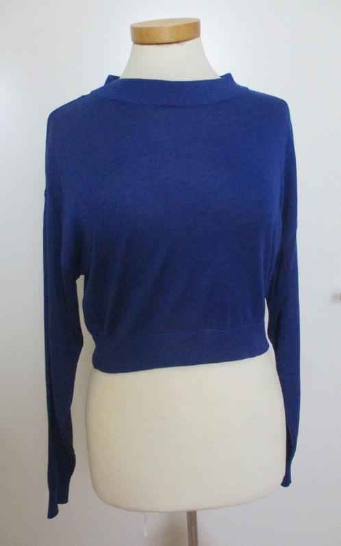 H&M Divided felblauw cropped truitje, maat XS, Kleding | Dames, Truien en Vesten, Nieuw, Maat 34 (XS) of kleiner, Blauw, Verzenden