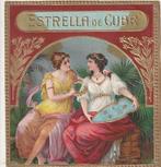 KISTETIKET ESTRELLA DE CUBA, Verzamelen, Ophalen of Verzenden, Gebruikt, Sigarenbandjes