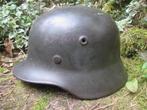Wehrmacht Duitse helm M40 compleet Q62 eerlijke helm TOP, Ophalen of Verzenden, Landmacht, Nederland, Helm of Baret