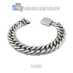 Rvs zilver armband staal heren / dames armbanden RVS zilver, Verzenden, Nieuw, Zilver, Staal