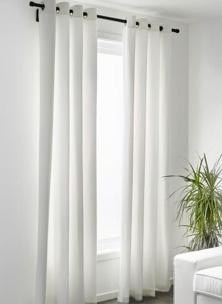 Gordijnen Ikea, 4 stuks, Huis en Inrichting, Stoffering | Gordijnen en Lamellen, Zo goed als nieuw, 200 cm of meer, 100 tot 150 cm