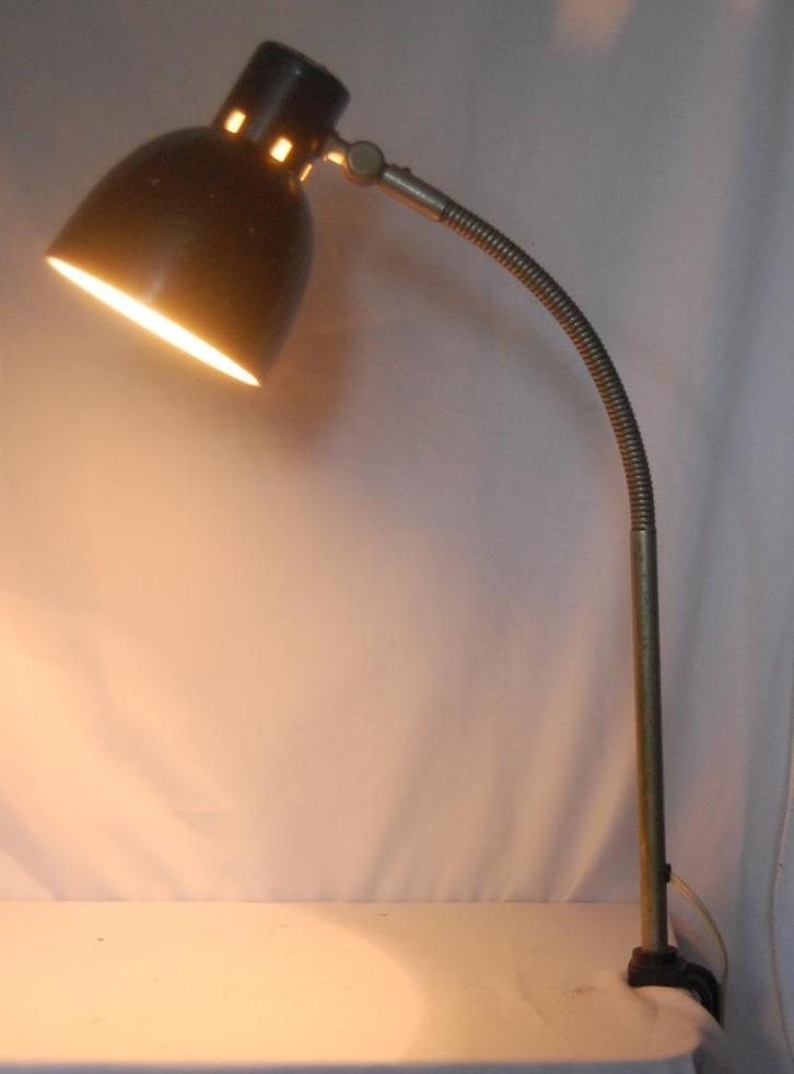 Stoere Bauhaus-stijs fabriekslamp, werklamp, bureaulamp, Antiek en Kunst, Antiek | Lampen, Ophalen of Verzenden
