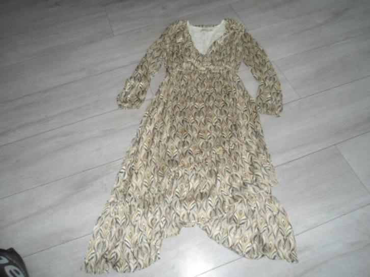 Emi-Jo; Opvallend mooie voile jurk; maat S/M, Kleding | Dames, Jurken, Zo goed als nieuw, Overige kleuren, Onder de knie, Ophalen of Verzenden