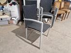 Aluminium terras stoelen plastic geweven zitting en leuning, Huis en Inrichting, Stoelen, Ophalen, Riet of Rotan, Gebruikt, Overige kleuren