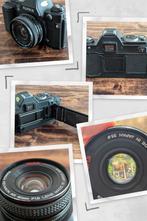 Konica FS-1 Hexanon met AR 1,8 40 & Left hand release switch, Ophalen, Gebruikt, Spiegelreflex, Konica