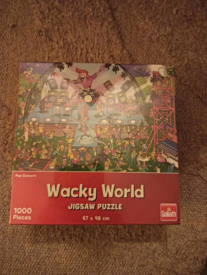 Wacky World Pop Concert Puzzel - Nieuw in Verpakking, Hobby en Vrije tijd, Denksport en Puzzels, Nieuw, Legpuzzel, 500 t/m 1500 stukjes