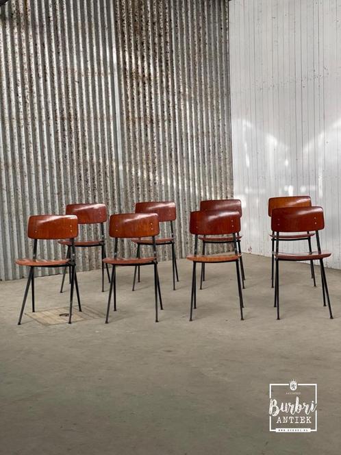Mooie partij vintage design stoelen, Huis en Inrichting, Stoelen, Gebruikt, Vijf, Zes of meer stoelen, Hout, Ophalen