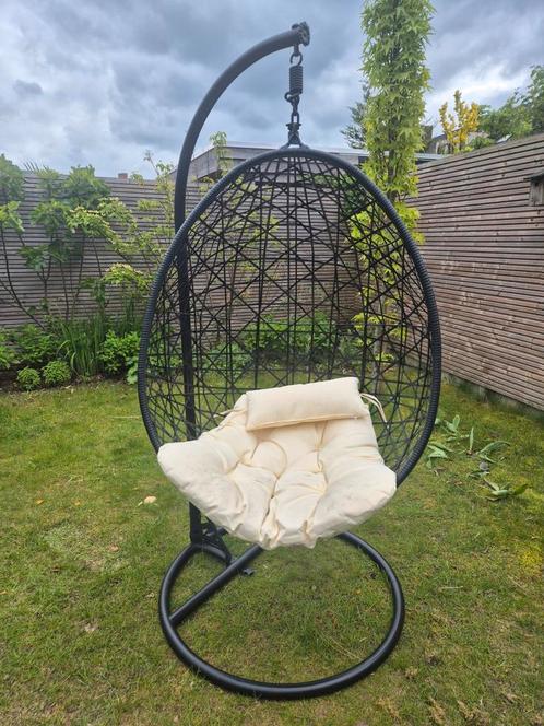 Hangstoel swing met standaard, Tuin en Terras, Tuinstoelen, Gebruikt, Metaal, Ophalen