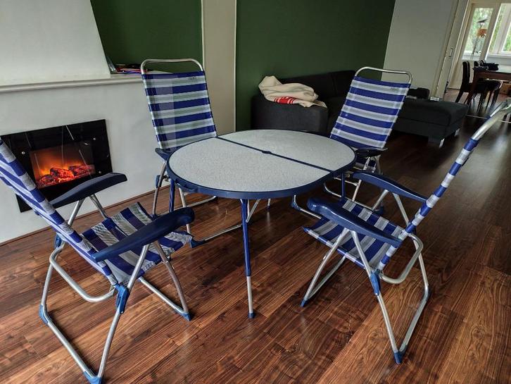 Kampeertafel met stoelen Crespo, Caravans en Kamperen, Kampeermeubelen, Campingtafel, Ophalen