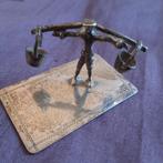 Zilveren Miniatuur Boer met Juk en Emmers, Antiek en Kunst, Verzenden