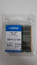 Crucial 32GB (2x16GB) DDR4-3200 SODIMM Laptop Geheugen, Computers en Software, RAM geheugen, 32 GB, DDR4, Nieuw, Ophalen of Verzenden
