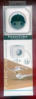 Powercube 4-voudig met randaarde 2x USB-A 1x USB-C, Ophalen, Nieuw, Stopcontact
