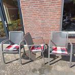 4 Kuip Tuinstoelen - Stapelbaar, Tuin en Terras, Tuinstoelen, Ophalen, Gebruikt, Aluminium, Stapelbaar