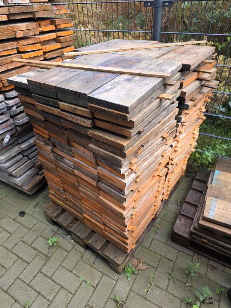 Steigerplanken, Gebruikt, 25 tot 50 mm, Ophalen of Verzenden, Plank