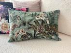Sierkussen jungle - flamingo - NIEUW - groen - roze - velvet, Ophalen of Verzenden, Nieuw, Groen, Rechthoekig