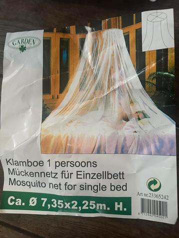 Klamboe, eenpersoons  beschikbaar voor biedingen