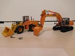 Fiat Hitachi EX215 graafmachine en W190 laadschop van Ros., Hobby en Vrije tijd, Modelauto's | 1:32, Ophalen of Verzenden, Gebruikt