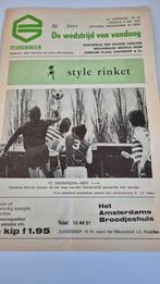 FC GRONINGEN -TELSTAR 2 januari 1972, Ophalen of Verzenden, Overige binnenlandse clubs, Boek of Tijdschrift