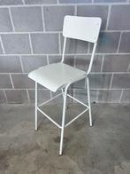 Barkruk - Hoge schoolstoel Back to School Wit by EMZ, Outlet, Met voetsteun, 60 tot 90 cm, Ophalen of Verzenden, Zo goed als nieuw