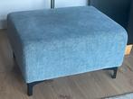HOCKER / POEF aqua blauwgroengrijs, als nieuw, Ophalen, Eenpersoons, Minder dan 75 cm, Zo goed als nieuw