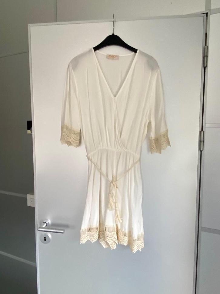 J400 korte Ibiza jumpsuit overal maat M/L=38/40 gebr. wit, Kleding | Dames, Jumpsuits, Zo goed als nieuw, Maat 38/40 (M), Wit