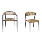 Praag Jonah Terrasstoelen, naturel horeca stoelen teddy  841, Huis en Inrichting, Stoelen, Ophalen of Verzenden, Nieuw, Zwart