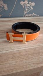 Hermes Riem Goud Oranje, Echt Leder, 110., Overige kleuren, Echt leder, Nieuw, Hermes