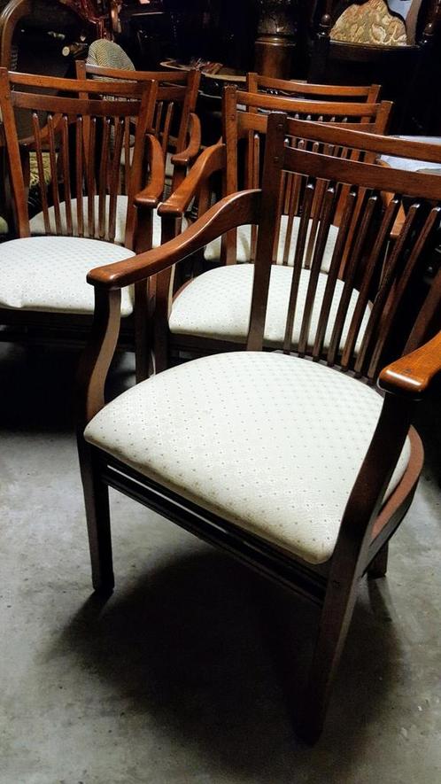 5 BANNINK Jugendstil eetkamer ARMSTOELEN, Huis en Inrichting, Stoelen, Ophalen