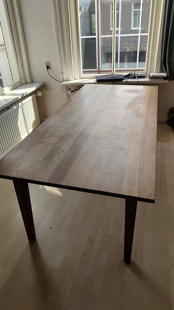Houten Eettafel, Huis en Inrichting, Tafels | Eettafels, Gebruikt, 200 cm of meer, 50 tot 100 cm, Vijf personen of meer