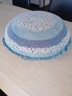 handgemaakte gehaakte poef, Huis en Inrichting, Banken | Voetenbanken en Poefen, Minder dan 50 cm, Rond, Minder dan 50 cm, Ophalen of Verzenden