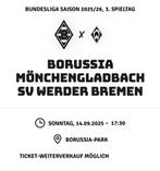 Borussia Mönchengladbach-Bremen tickets, Twee personen, Overige soorten, Overige typen