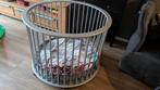 Ronde box met wieltjes + matras en toebehoren, Kinderen en Baby's, Boxen, Ophalen of Verzenden, Gebruikt, Rond, In hoogte verstelbaar