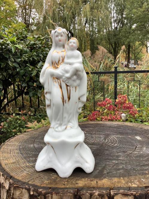 Mooi porseleinen Mariabeeld ❤️ Maria met kindje, Antiek en Kunst, Antiek | Religie, Ophalen of Verzenden