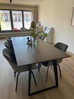 Eettafel York | Mangohout | Bruin | Zwart Metalen U-Poten, Huis en Inrichting, Tafels | Eettafels, Ophalen, 200 cm of meer, 50 tot 100 cm