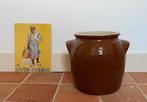Grote bruine grès olijven pot met grepen, Antiek en Kunst, Ophalen of Verzenden