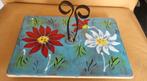 Unieke Retro serveer schaal jr 60/ 70 met grote bloemen, Ophalen of Verzenden
