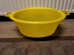 Grote retro gele wasmand wastobbe., Verzamelen, Ophalen of Verzenden, Huis en Inrichting