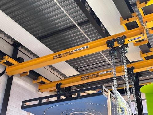 Onderhangkraan Konecranes 5.805 mm / 2x 3,2 ton / 2001 / izg, Doe-het-zelf en Verbouw, Lieren en Takels, Gebruikt, Handmatig, Ophalen