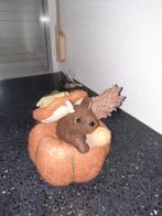 Pompoen met eekhoorn decoratie, Ophalen of Verzenden, Zo goed als nieuw